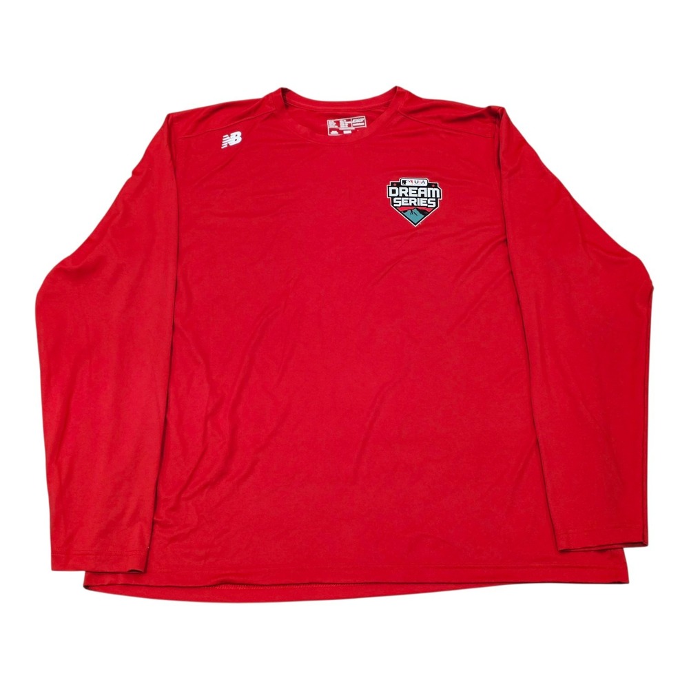 Men's New Balance MLB USA Dream Series Baseball L/S Shirt Red Sz 3XL